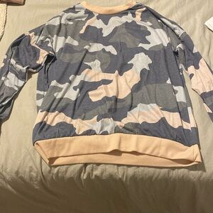 Long Sleeve Women’s Cute Camo Shirt